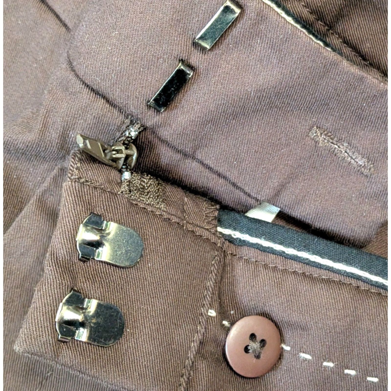Dockers DOCKERS Pants Petite Mid Rise Ideal Fit 12P Short Brown Cotton Womens Metro Pants Size 34" / US 12 / IT 48 - 4 Thumbnail