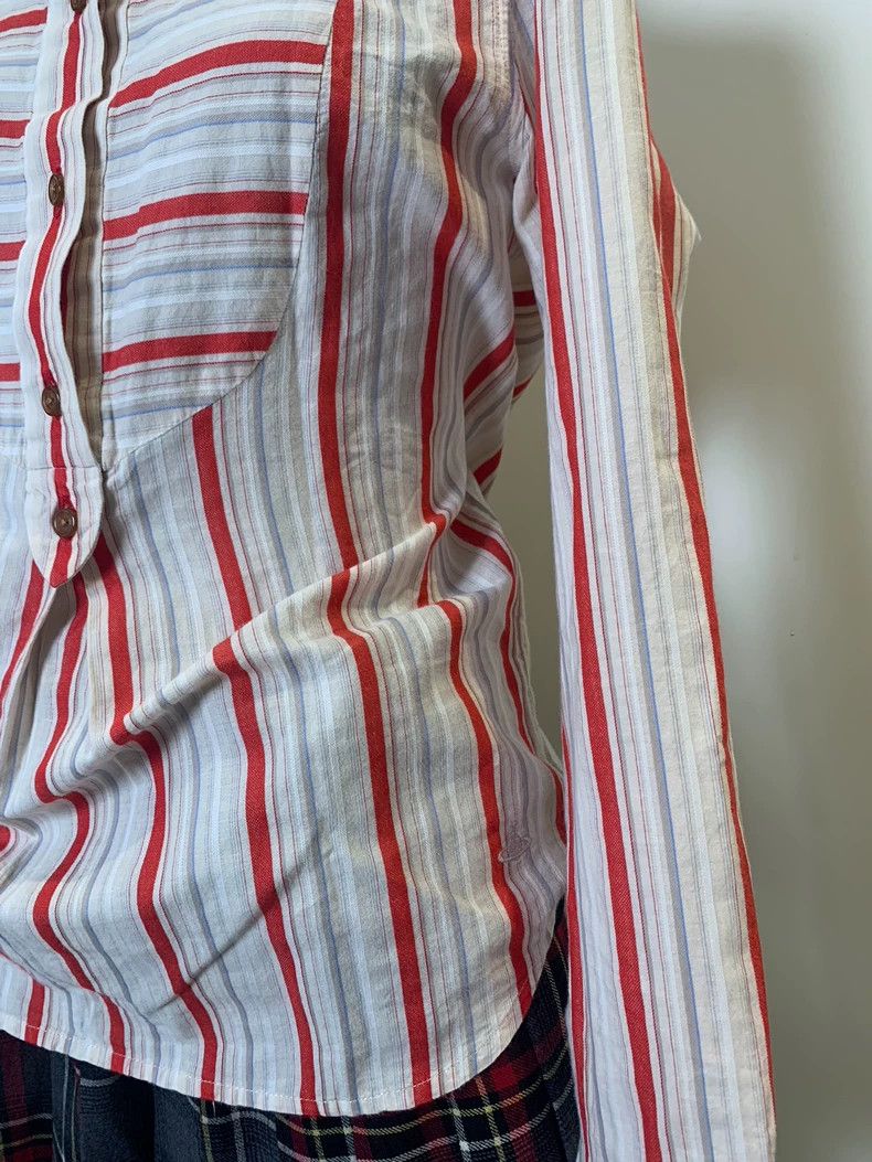 Vivienne Westwood Vivienne Westwood size2 Red striped shirt Size M / US 6-8 / IT 42-44 - 3 Thumbnail