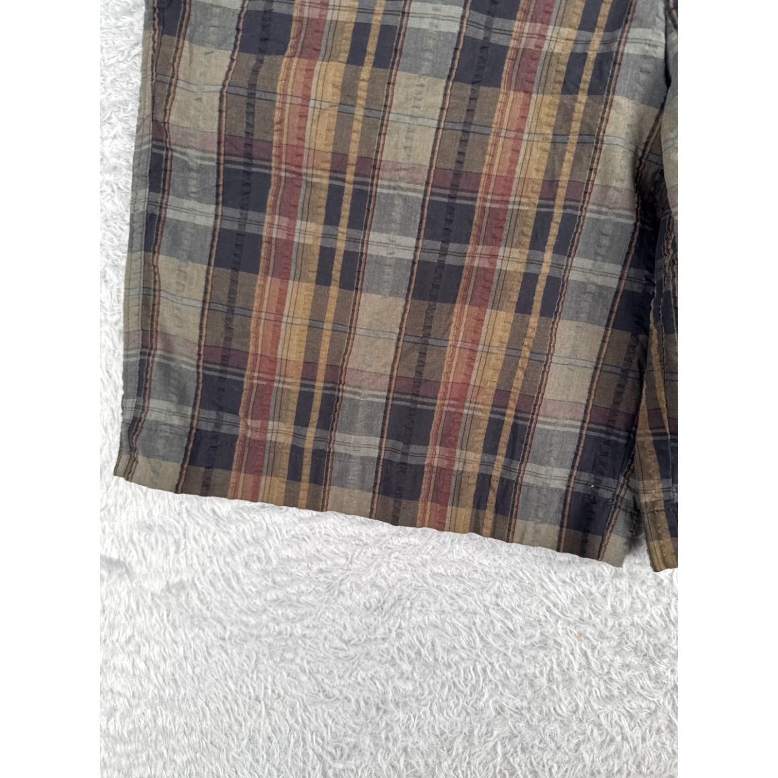 Patagonia Patagonia Shorts Men 32 Brown Plaid Chino Casual Polyester Flat Front 10" Outdoor Mens Size US 32 / EU 48 - 3 Thumbnail