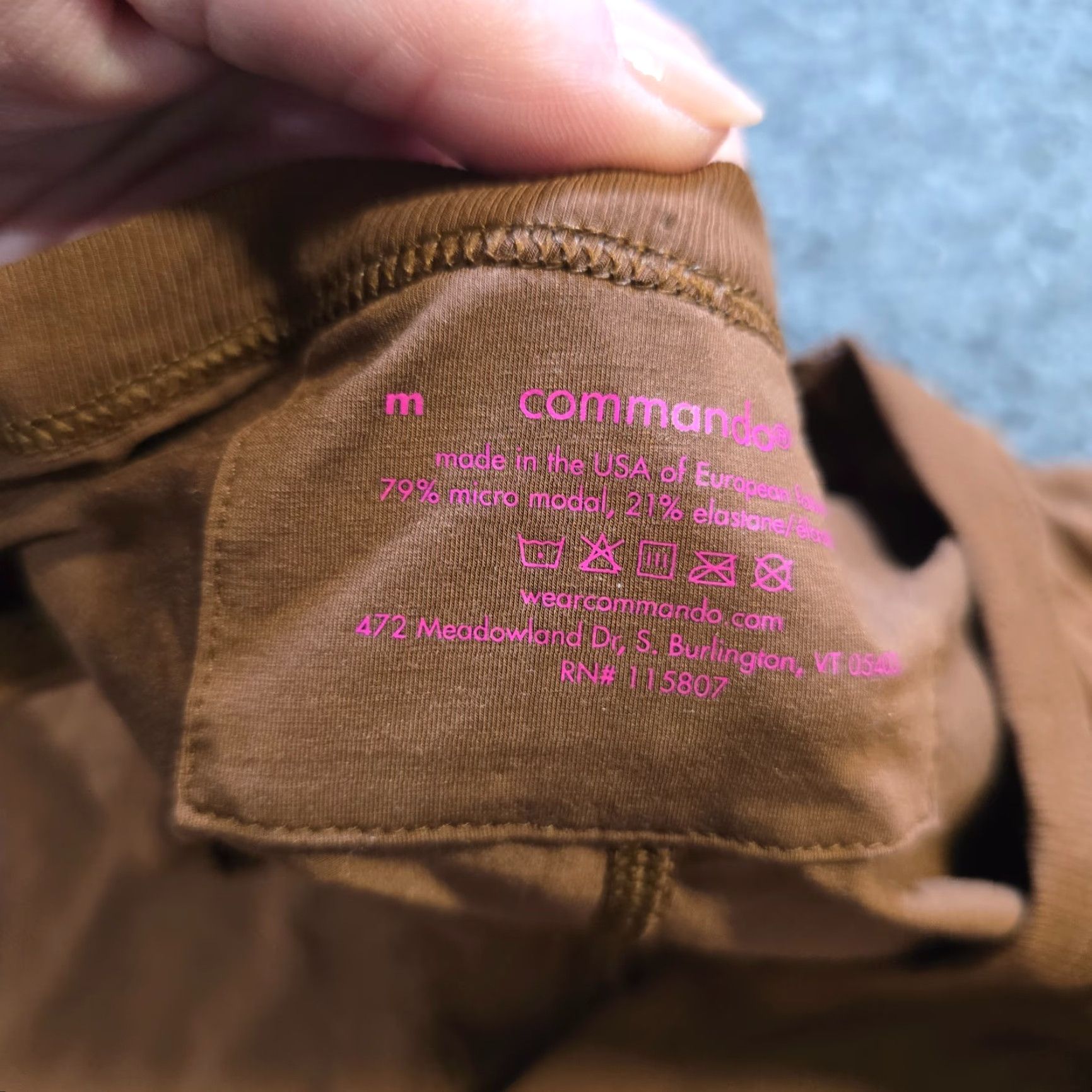 Commando Commando Top Womens Medium Brown Long Sleeve Stretch Casual Jersey V-Neck T-Shirt Regular Cap Sleeve - Womens Size M / US 6-8 / IT 42-44 - 7 Thumbnail