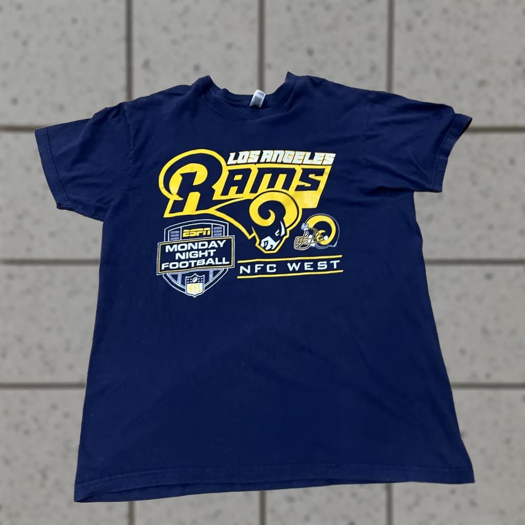 American Apparel American Apparel NFL Los Angeles Rams 2018 Monday Night Football Shirt Blue Tee XL Men Crew Neck Short Sleeve Cotton Logo Graphic"} Size US XL / EU 56 / 4 - 1 Thumbnail