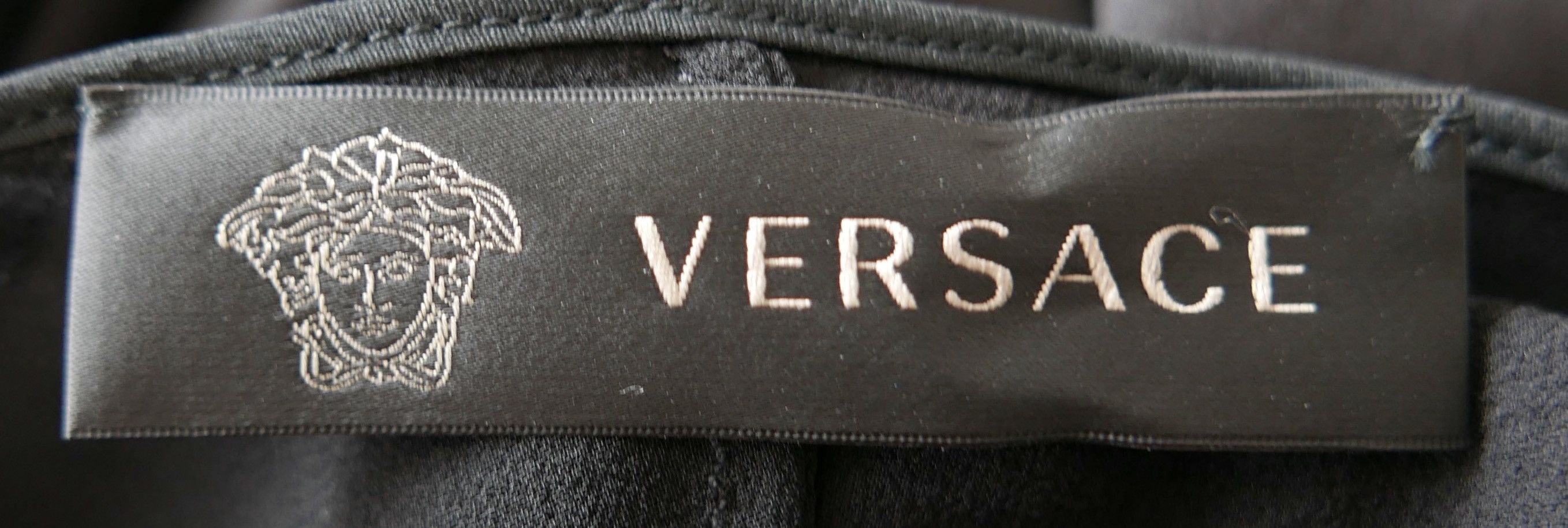 Versace Versace SS19 black silk double layer slip dress Size S / US 4 / IT 40 - 6 Thumbnail