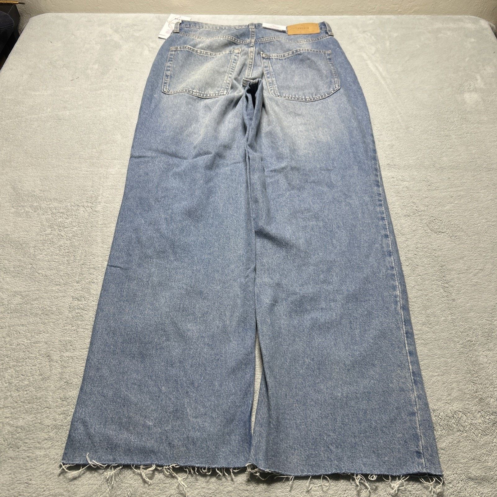 H&M Beyond Baggy Jeans Womens 8 - 30x31 Raw Hem Hamilton Loose Size 30" / US 8 / IT 44 - 13 Thumbnail