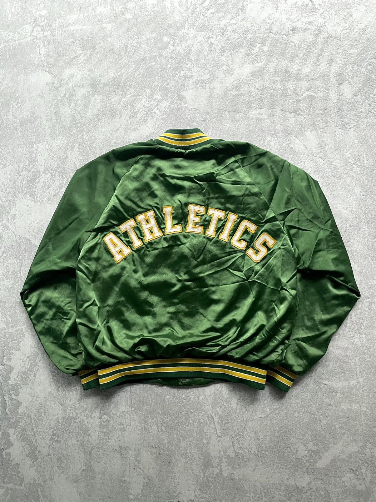 Chalk Line Vintage MLB Chalk Line Oakland Athletics A's Satin Jacket Size US L / EU 52-54 / 3 - 2 Thumbnail
