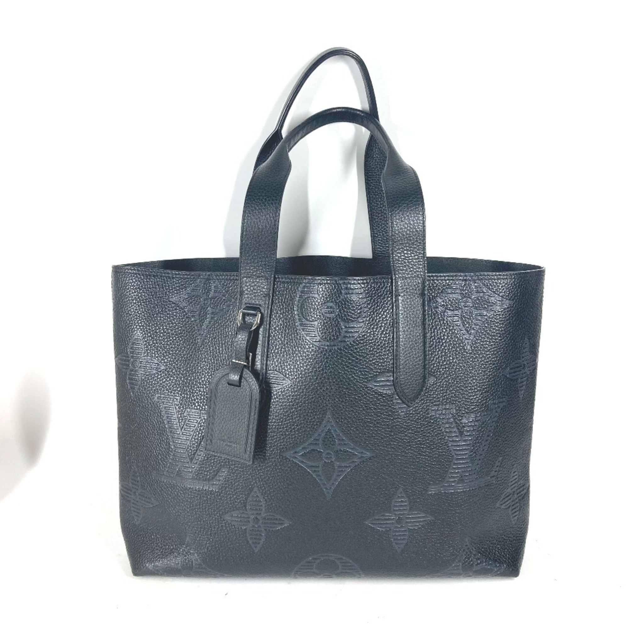 Louis Vuitton LOUIS VUITTON M57290 Monogram Giant Shadow Cabas Voyage NV Tote Bag Shoulder Leather Men's Black Size ONE SIZE - 1 Thumbnail