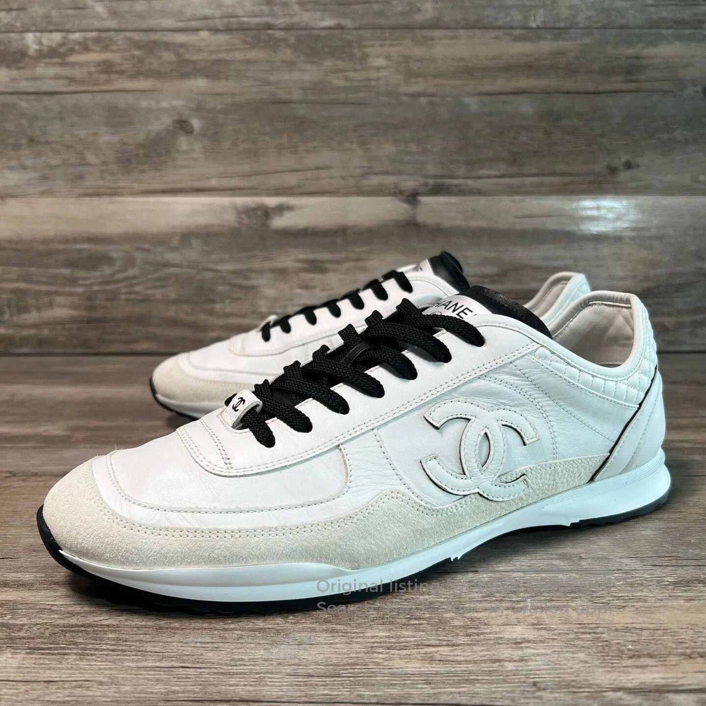 Chanel CHANEL 25P Men's White Leather Trainers. Size US 10 / EU 43 - 1 Thumbnail