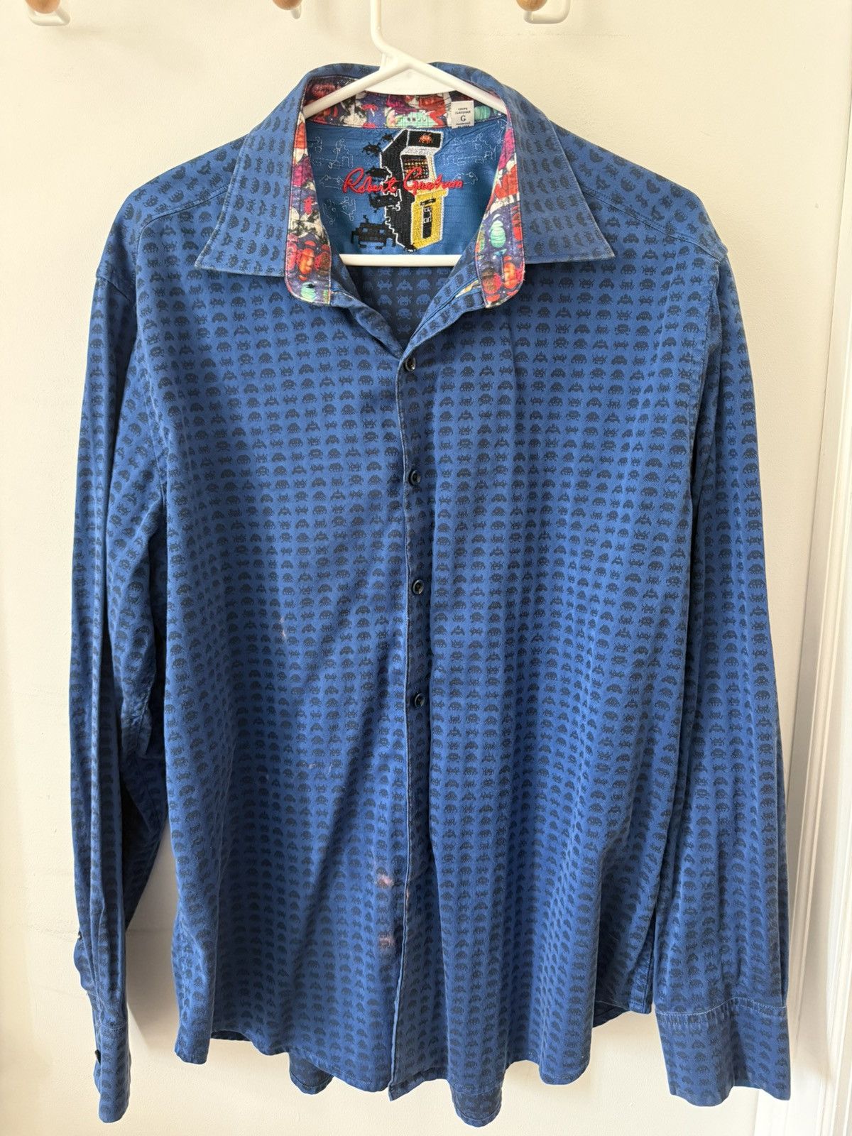 Robert Graham Robert Graham Space Invaders Arcade Flip Cuff Button Up L Size US L / EU 52-54 / 3 - 1 Thumbnail