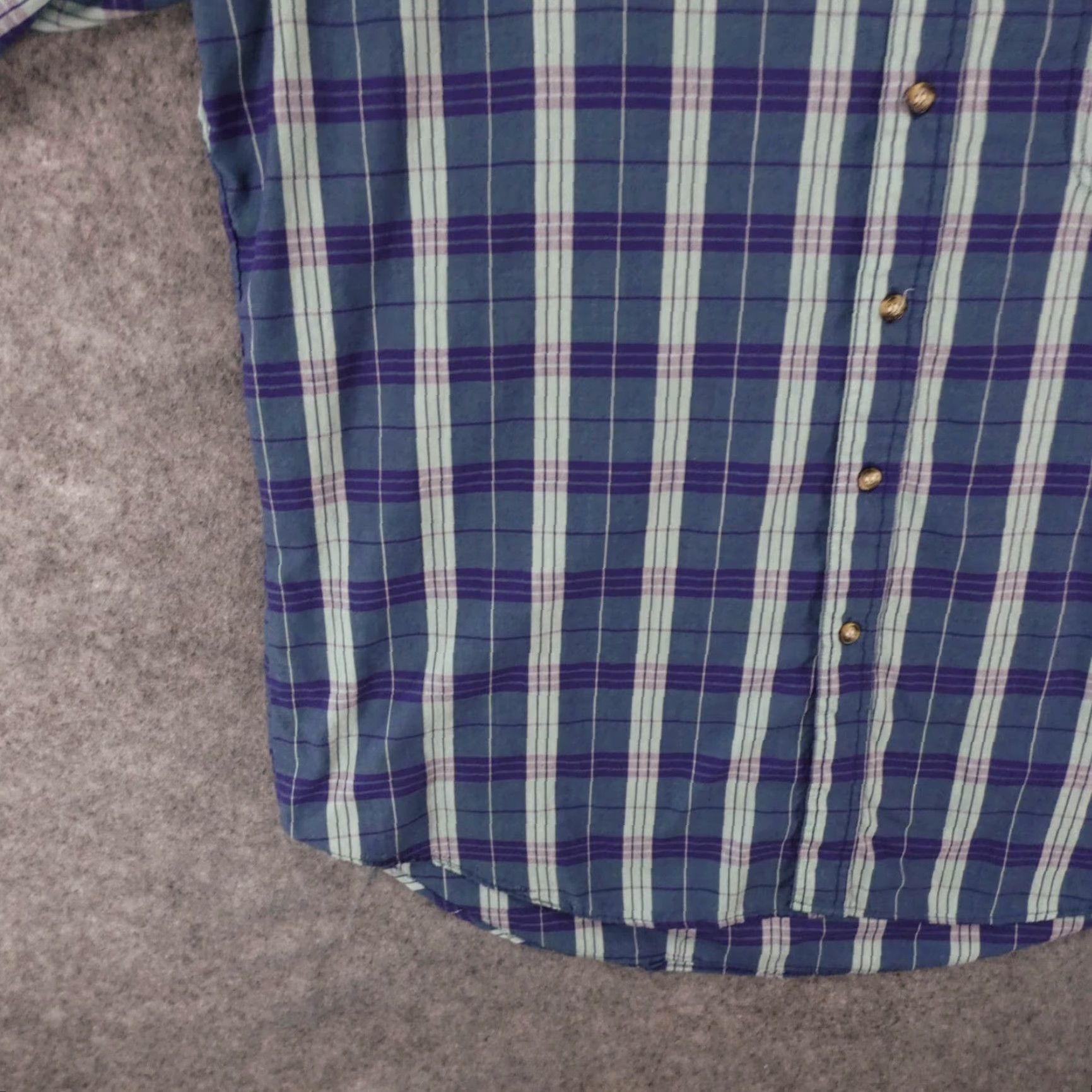 McGregor McGregor Shirt Mens L Short Sleeve Button-Up Blue Plaid Classic Size US L / EU 52-54 / 3 - 4 Thumbnail