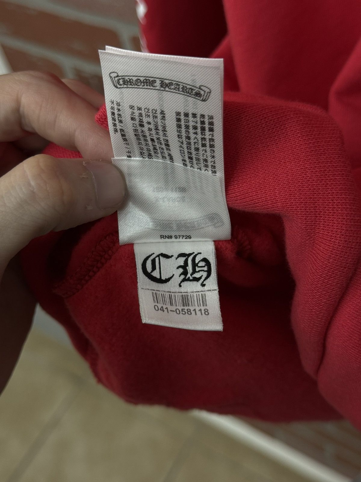 Chrome Hearts Chrome Hearts Red Stencil Web Hoodie Size XL (NEW) Size US XL / EU 56 / 4 - 15 Thumbnail