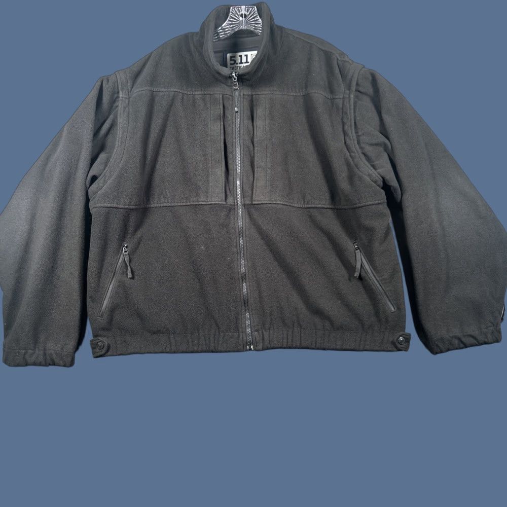 Vintage 5.11 Tactical Jacket Mens 2XL Black Full Zip Pockets Removable Sleeves Military Jacket Outdoor Utility First Responder Size US XXL / EU 58 / 5 - 1 Thumbnail