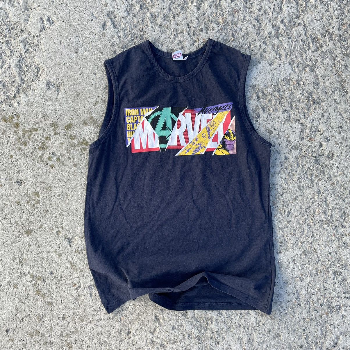 Marvel Comics × Vintage Vintage Tank Top Marvel Comics Big Logo Y2K 90s USA Size US L / EU 52-54 / 3 - 1 Thumbnail