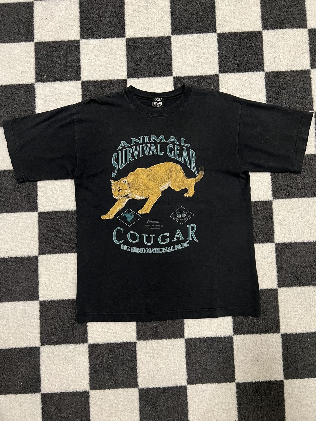 Vintage Vintage 1993 Animal Survival Cougar Tee Size US M / EU 48-50 / 2 - 1 Thumbnail