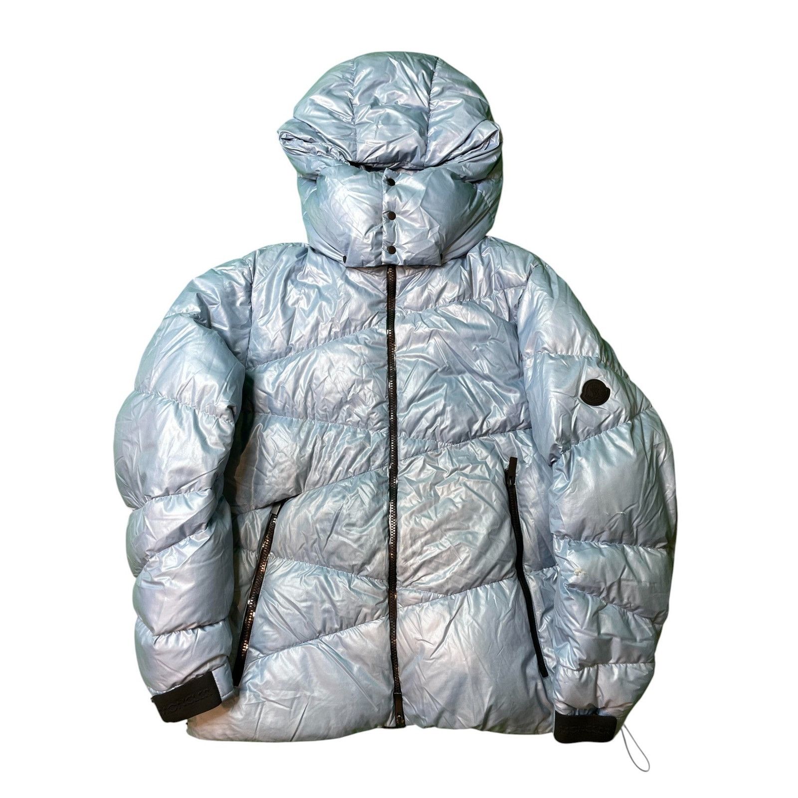 Moncler Moncler Blue & Black Puffer Coat Kids Size US S / EU 44-46 / 1 - 1 Thumbnail