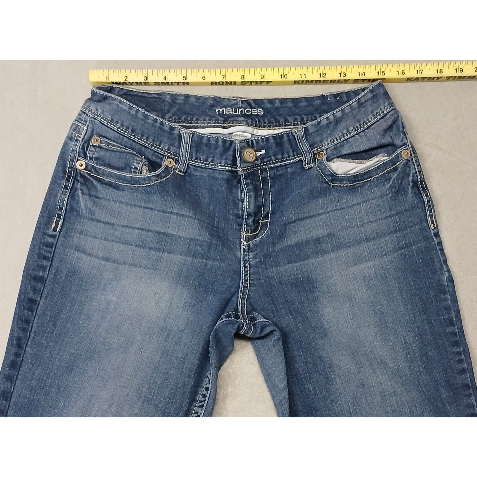 Other Maurices (11/12 Reg) Straight Leg Boot Cut Blue Denim Jeans Size 30" / US 8 / IT 44 - 3 Thumbnail