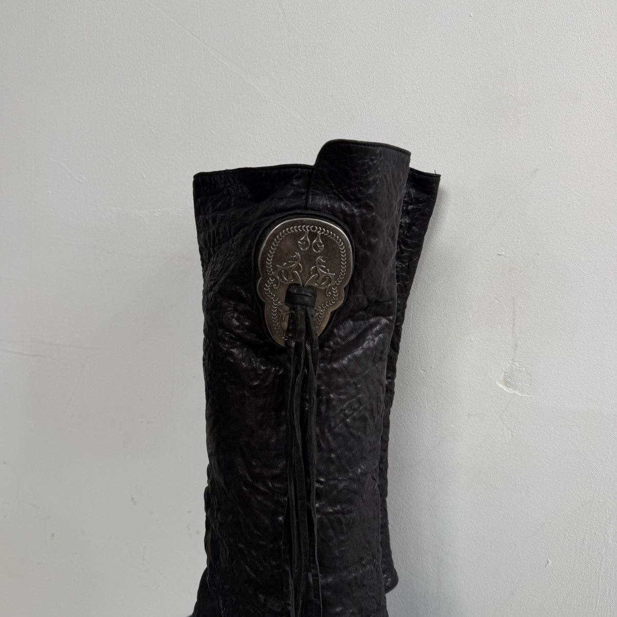Thomas Wylde Thomas Whylde Black Leather Knee High Ankle Boots Size US 9 / IT 39 - 4 Thumbnail