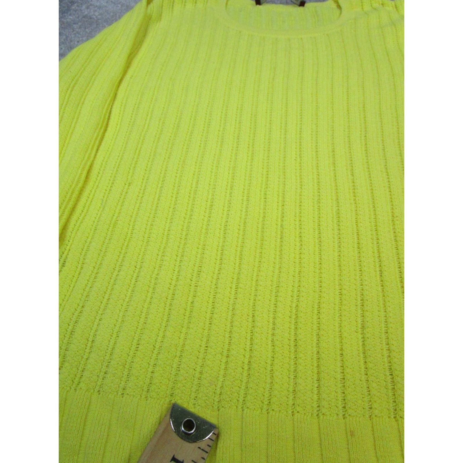 Vintage VINTAGE Comptoir des Cotonniers Sweater Women Small Yellow Cotton Pullover Casual Fall Womens Size S / US 4 / IT 40 - 7 Thumbnail