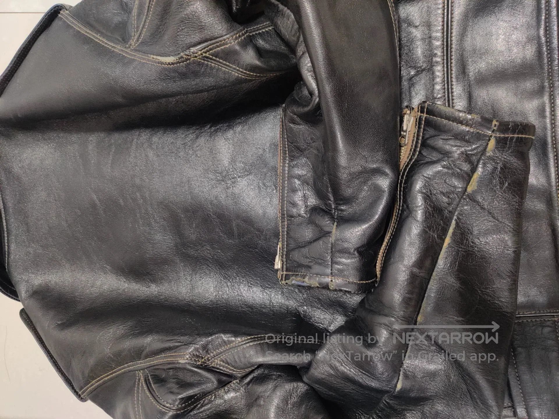 TOYS McCOY vintage black leather motorcycle jacket. Size US M / EU 48-50 / 2 - 7 Thumbnail