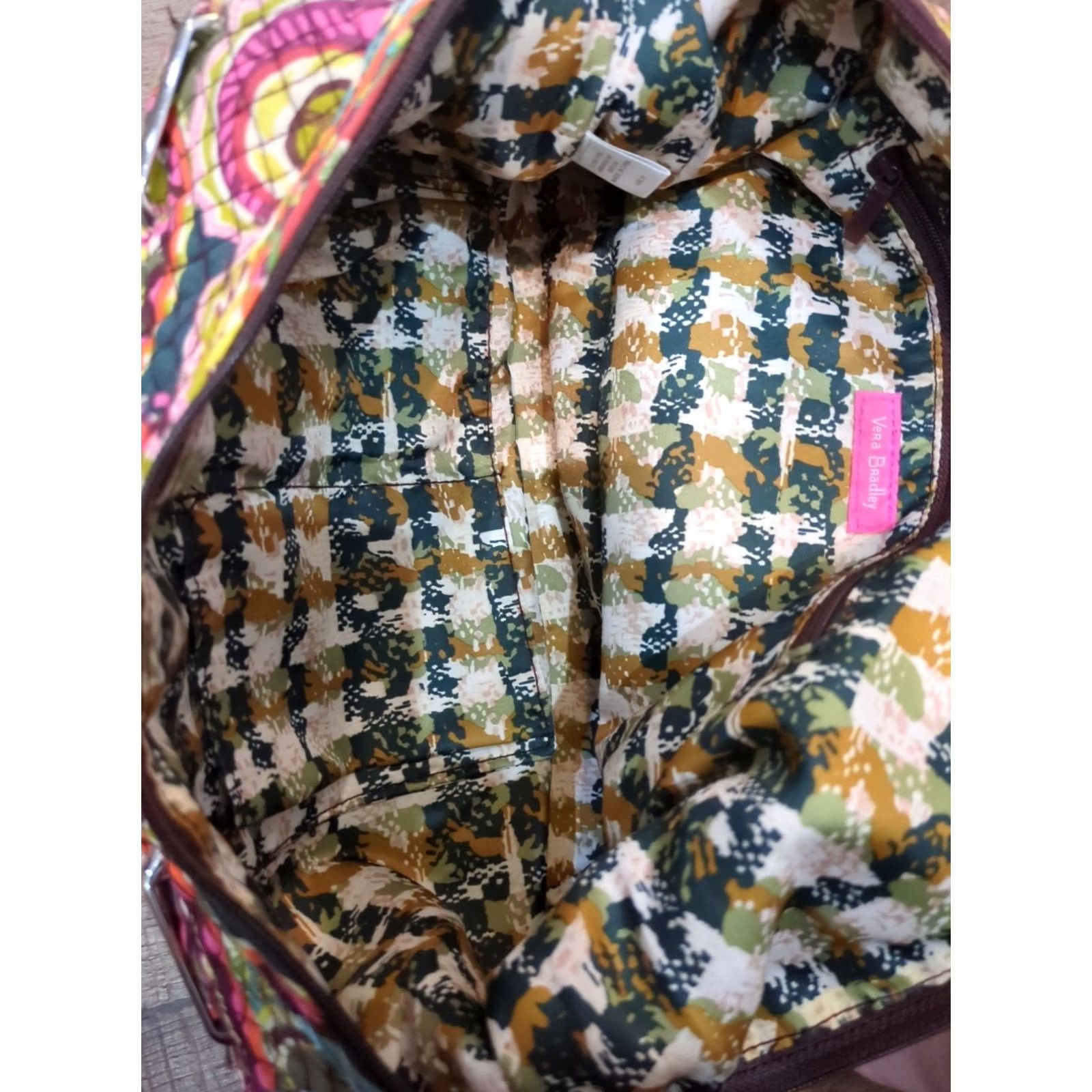 Vera Bradley Vera Bradley Crossbody Purse Paisley Womens Medium Brown Purple Multicolor Cotton Crossbody Women Medium Size ONE SIZE - 4 Thumbnail
