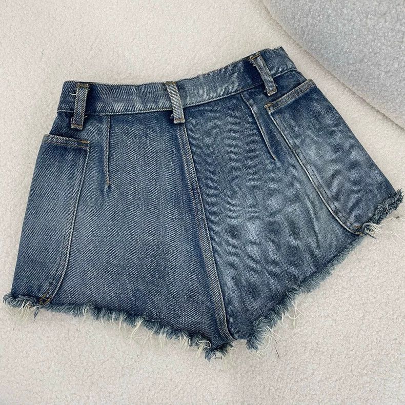 Yves Saint Laurent YSL Wash Denim Shorts Size 25 Size US 26 / EU 42 - 3 Thumbnail