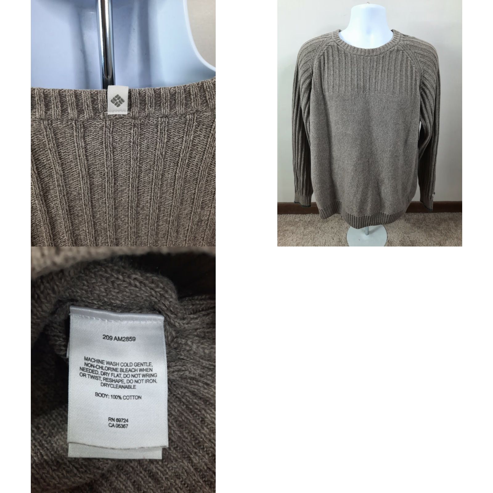Vintage VINTAGE Columbia Sportswear Men’s Size L Sweater Long Sleeve Pullover Brown Crewneck Heavyweight Knit S3M Size US L / EU 52-54 / 3 - 8 Thumbnail