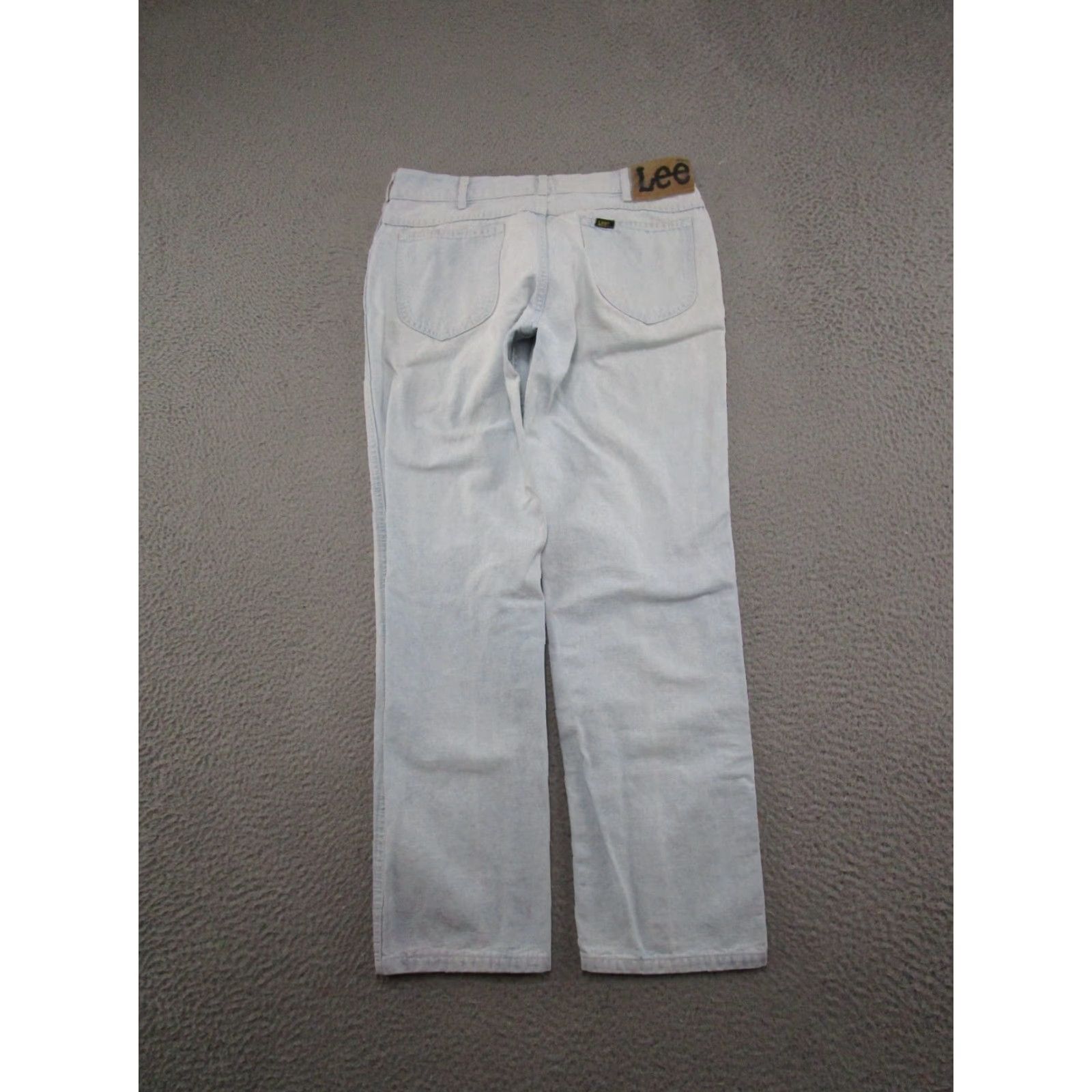 Lee VINTAGE Lee Riders Jeans SZ 34x30 Straight 80s 90s USA Light Blue Denim Man/Men Leather Logo Pattern 5-Pocket Union Made USA Lee Classic Fit Jeans Size US 34 / EU 50 - 2 Thumbnail