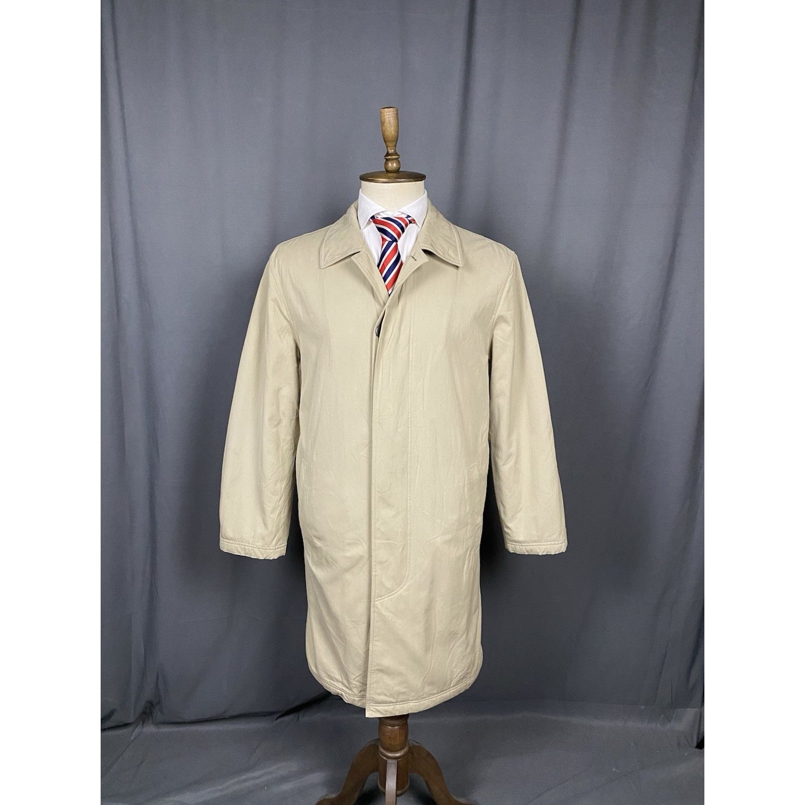 Etro ETRO Men's Beige Wool Insulated Lined Long Trench Coat Size Size US XL / EU 56 / 4 - 3 Thumbnail