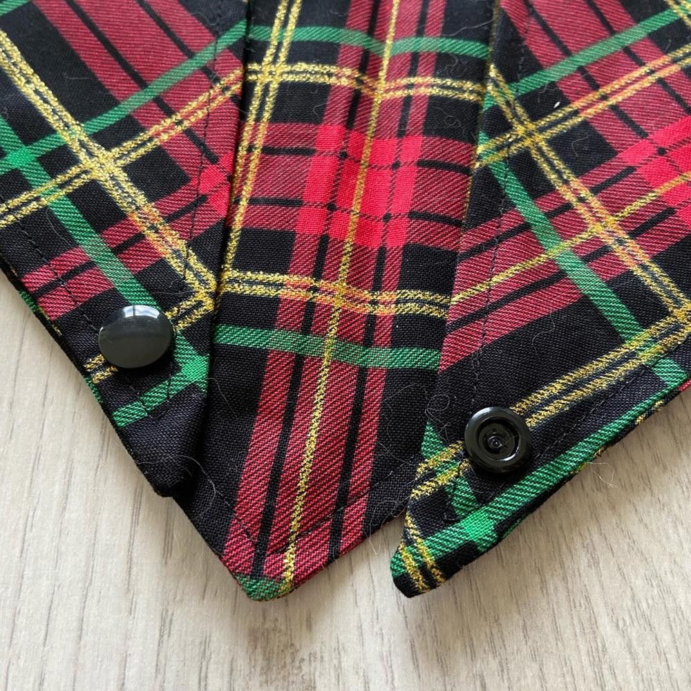 Designer Ryderdie Designs Christmas Sparkle Plaid Dog Bandana Size ONE SIZE - 5 Thumbnail