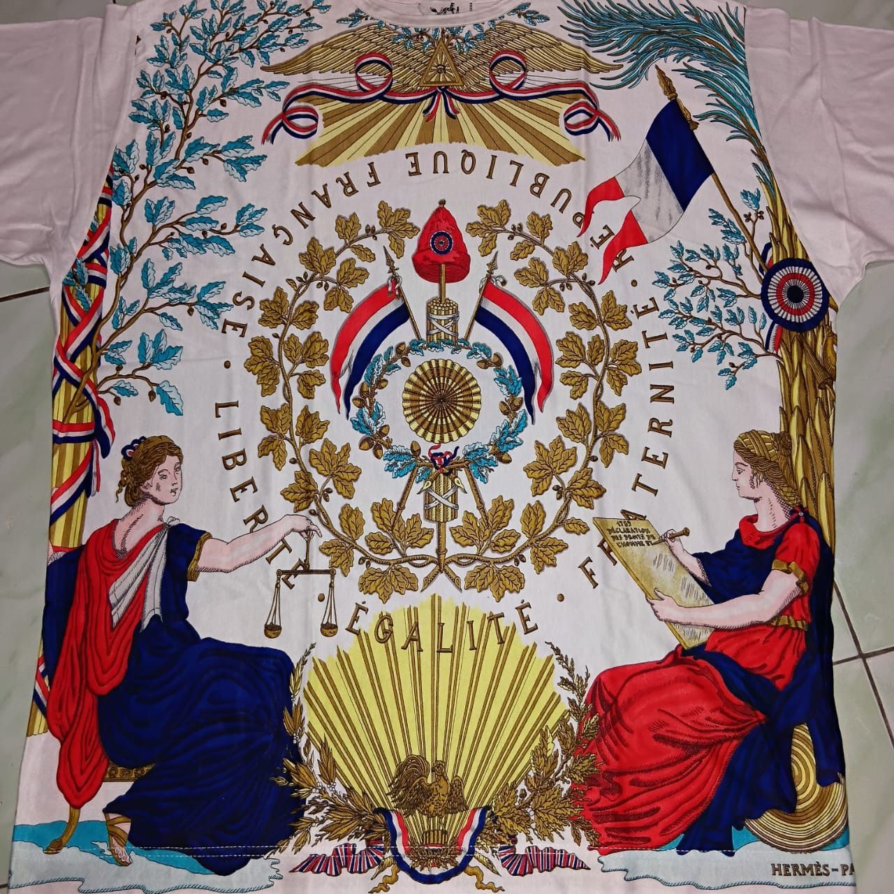 Hermes Rare vintage Hermes Paris fraternite republique francaise Size US L / EU 52-54 / 3 - 9 Thumbnail