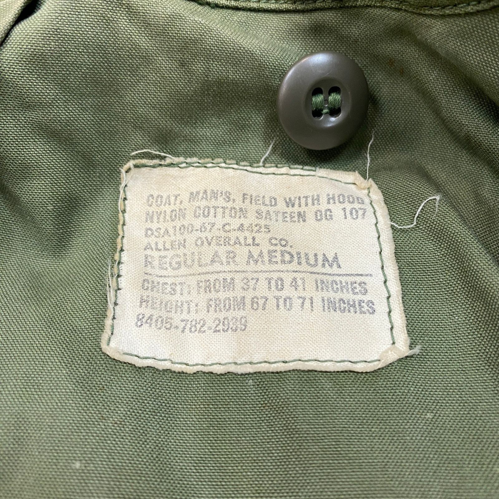 Vintage VTG OG 107 M 65 Field Sateen Hooded Military Jacket Medium Size US M / EU 48-50 / 2 - 4 Thumbnail