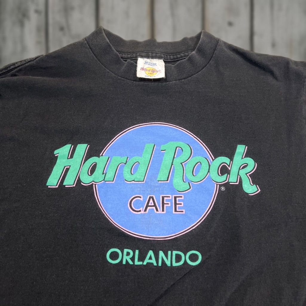 Hard Rock Cafe VINTAGE Hard Rock Cafe Orlando T Shirt Medium Single Stitch Black Mens M 90s Rock USA Graphic Print Size US M / EU 48-50 / 2 - 1 Thumbnail