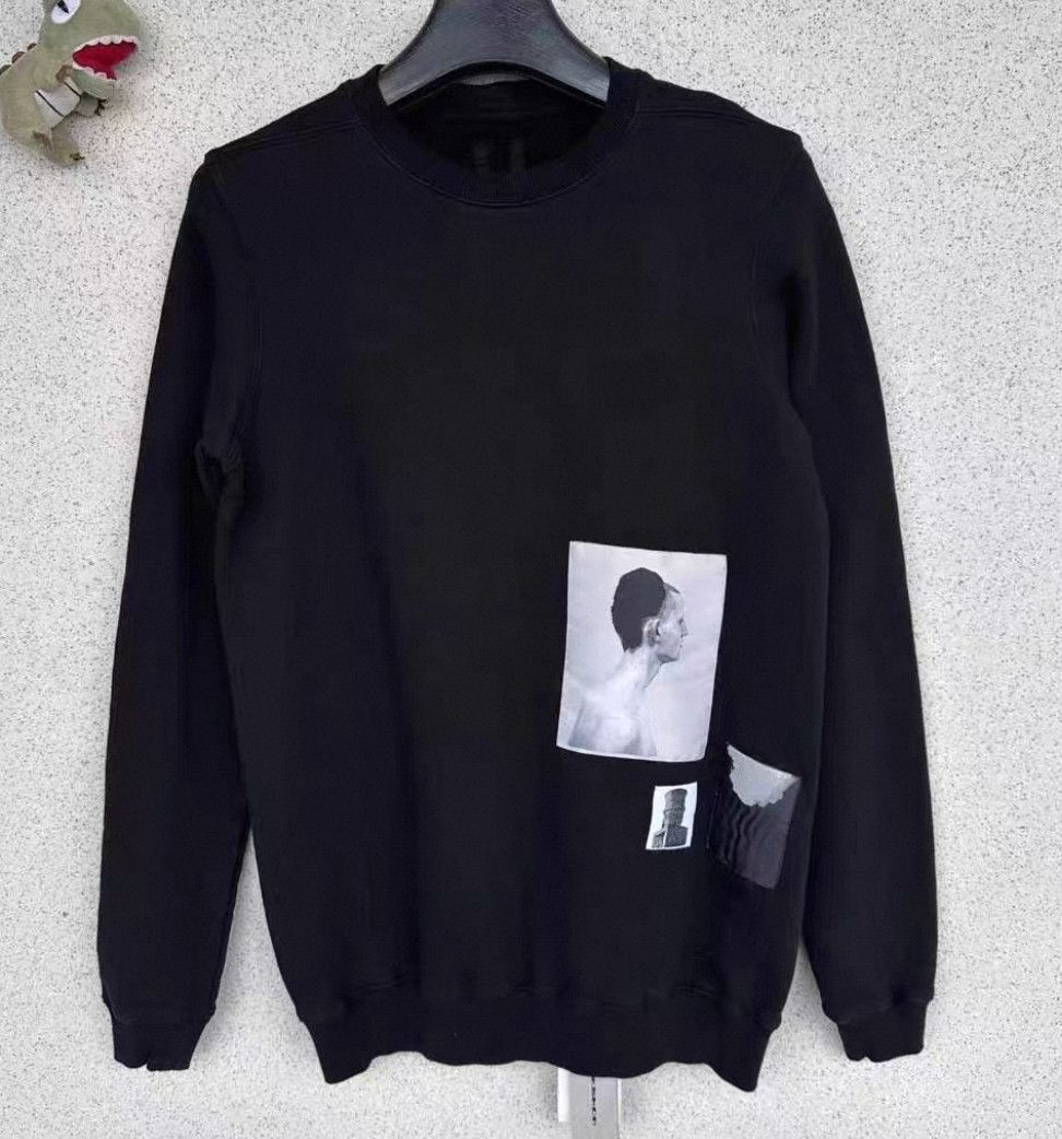 Rick Owens Rick Owens Drkshdw RO black portrait patch sweater Size US S / EU 44-46 / 1 - 1 Thumbnail