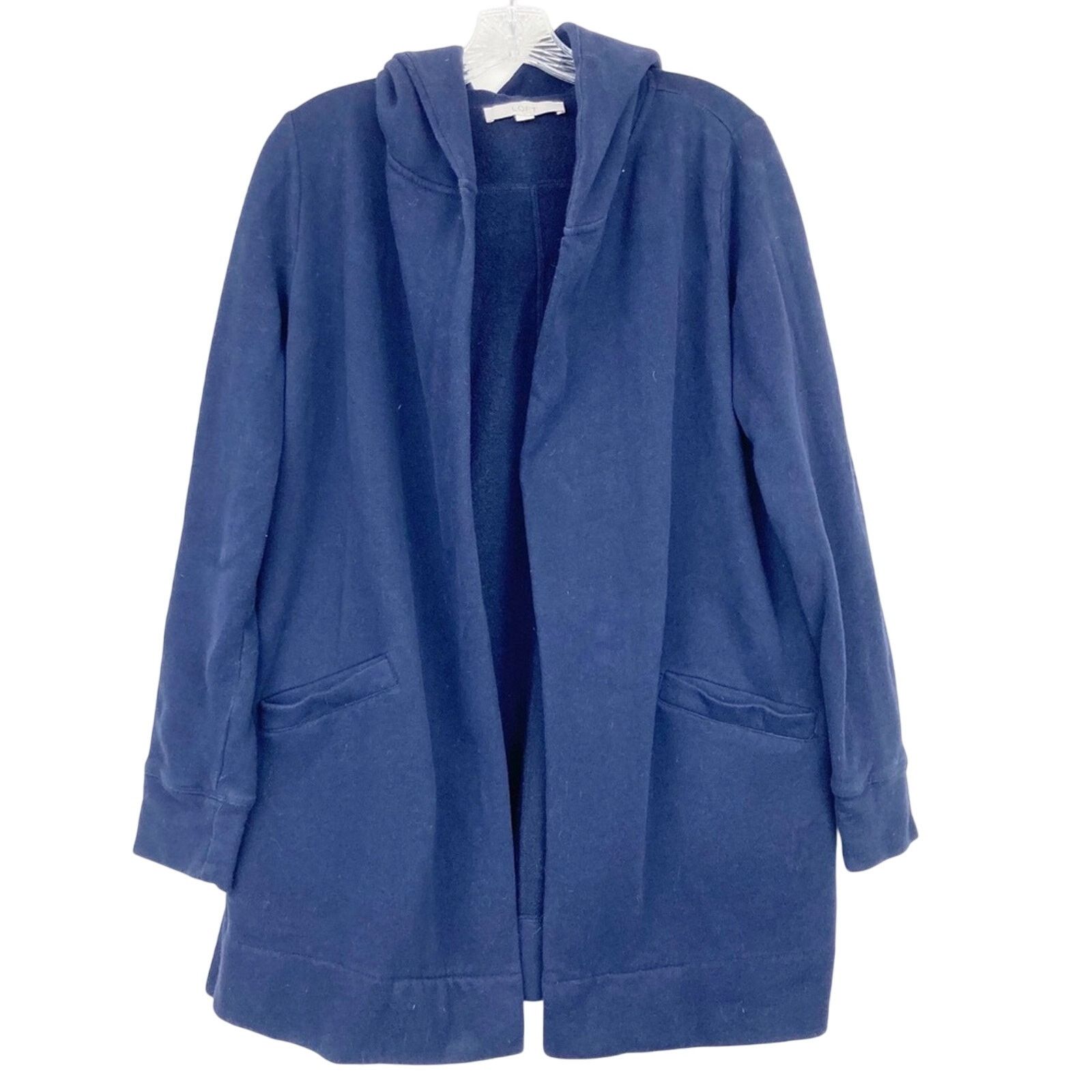 Loft Ann Taylor Loft Navy Blue Open Front Cardigan Size M / US 6-8 / IT 42-44 - 7 Thumbnail