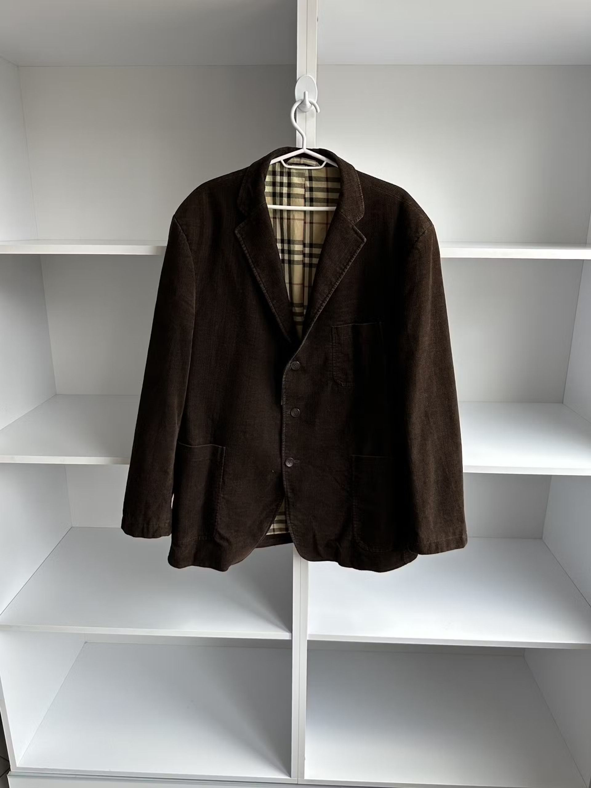 Vintage Burberry Nova Check Brown Blazer Buttons Jacket