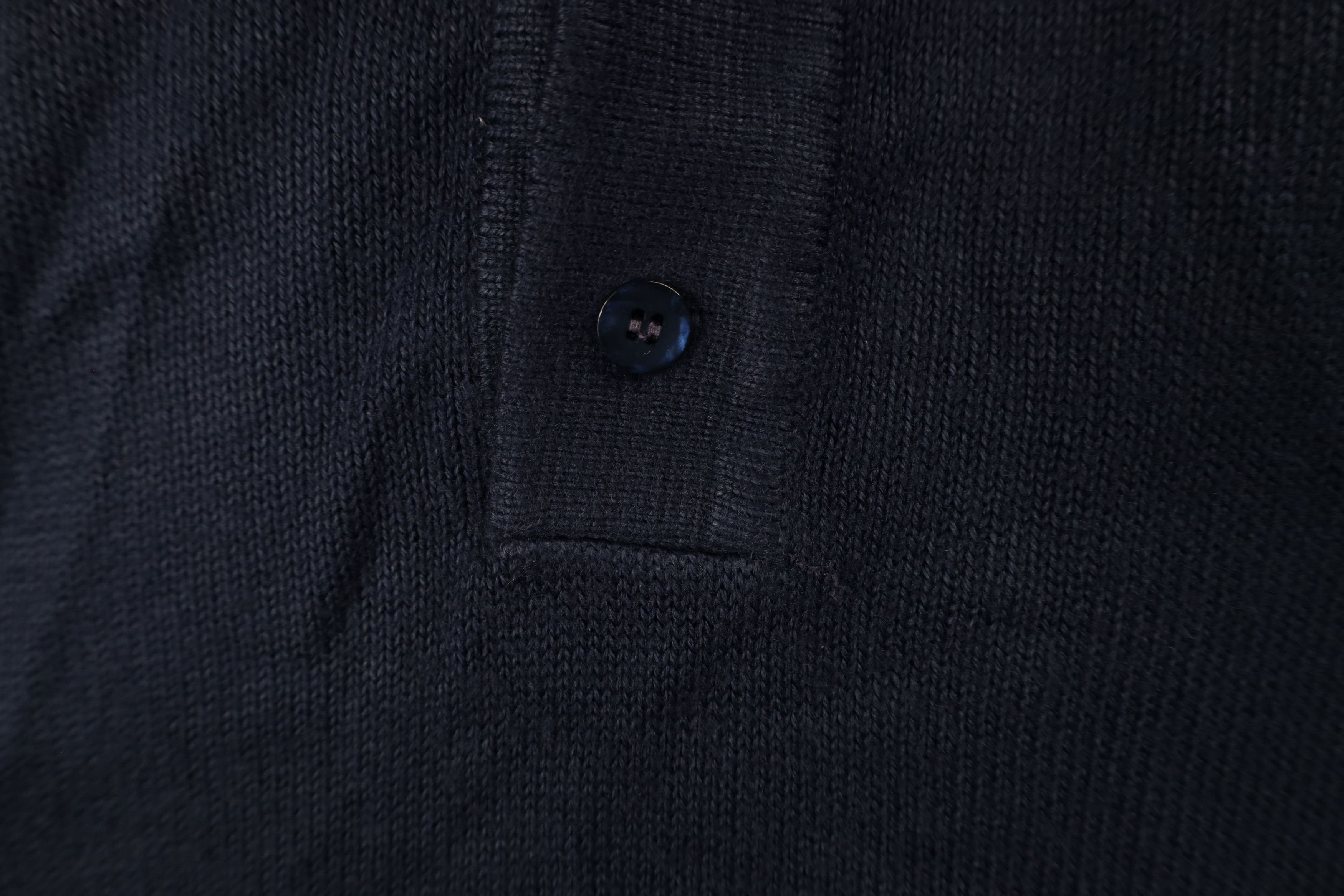 Vintage Vintage 70s Streetwear Collared Pullover Polo Sweater Blue Size US L / EU 52-54 / 3 - 4 Thumbnail