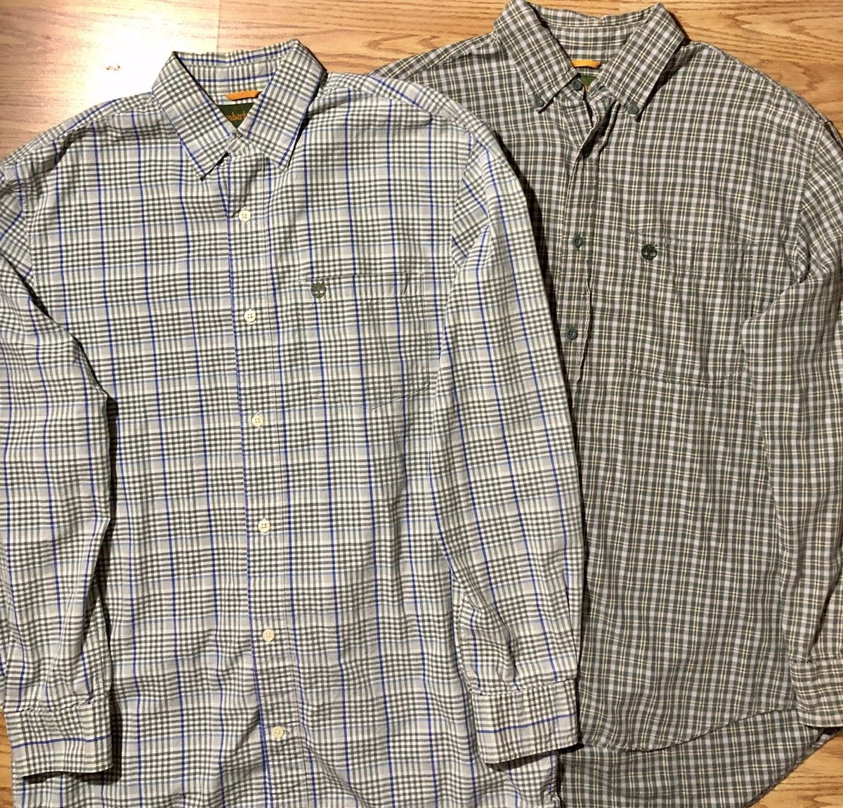 Timberland × Vintage 2 Timberland Medium Plaid Flannel Shirts Retro Y2K Set of 2 Size US M / EU 48-50 / 2 - 2 Thumbnail
