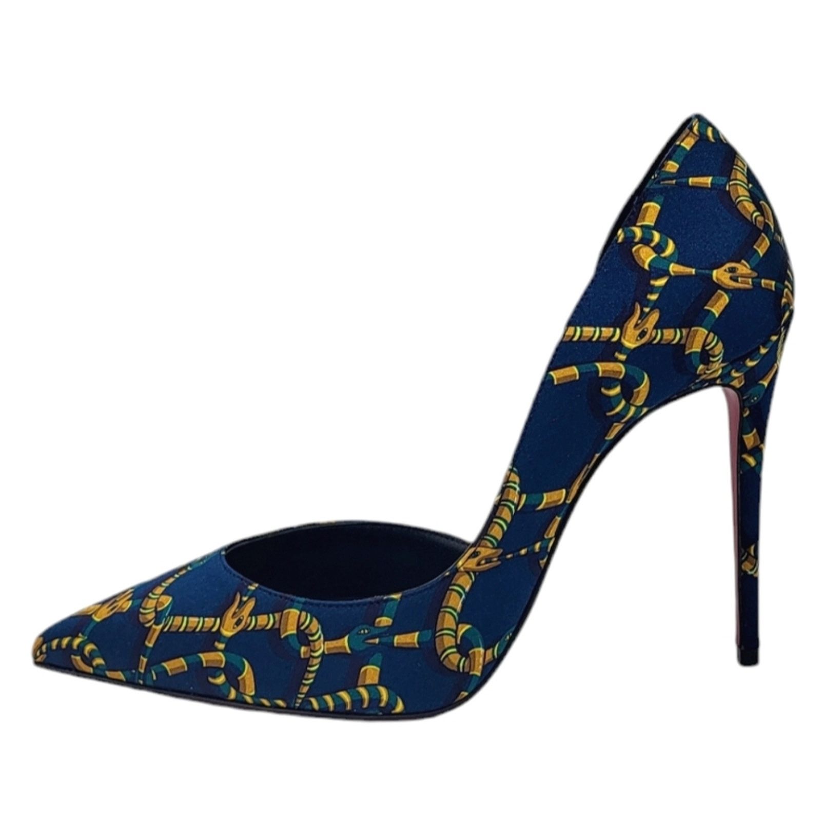 Christian Louboutin Christian Louboutin Iriza 100 Satin Pumps Chain Snake 36 Size US 6 / IT 36 - 4 Thumbnail
