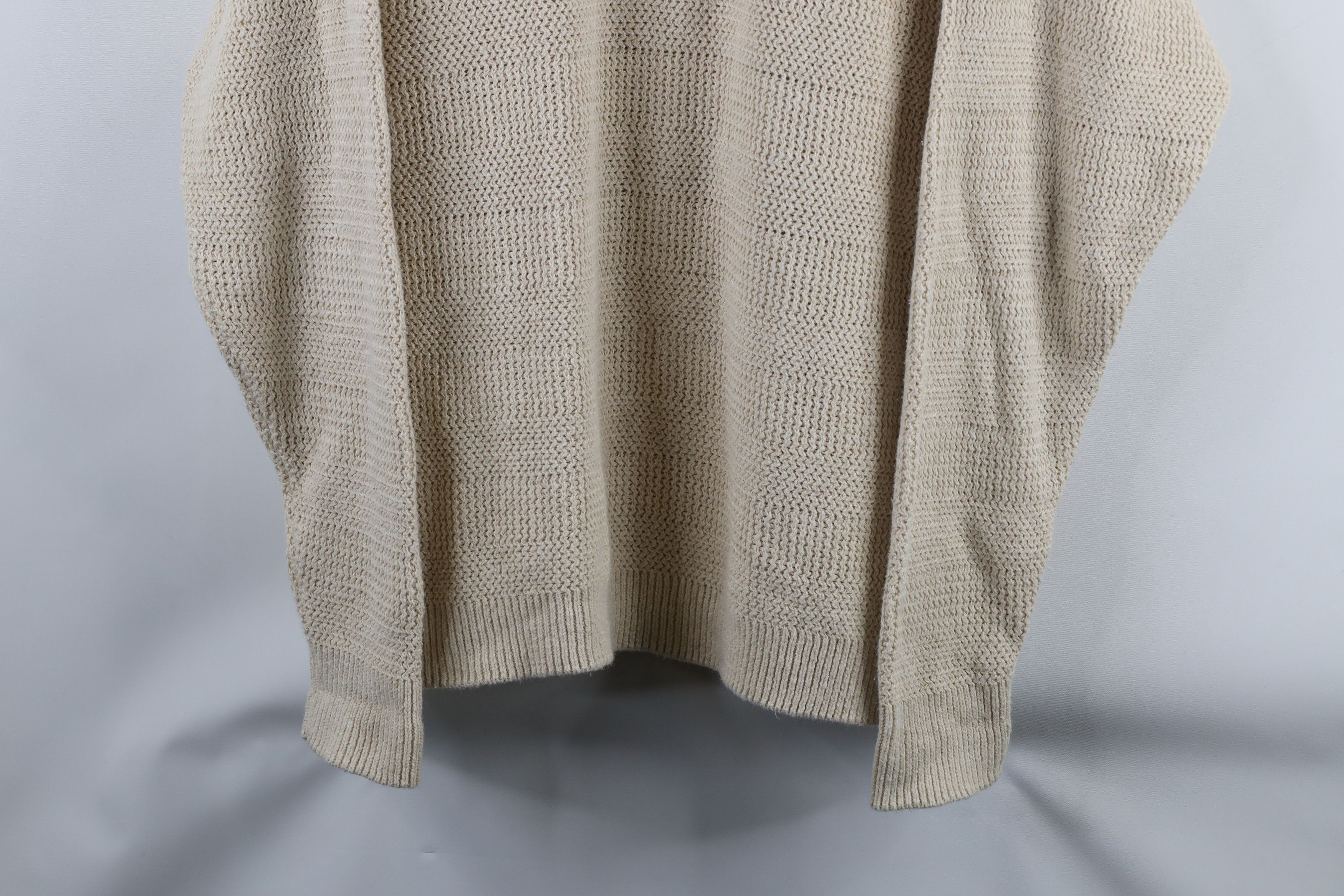 Vintage Vintage 90s Streetwear Blank Wavy Knit Sweater Beige Size US XL / EU 56 / 4 - 3 Thumbnail