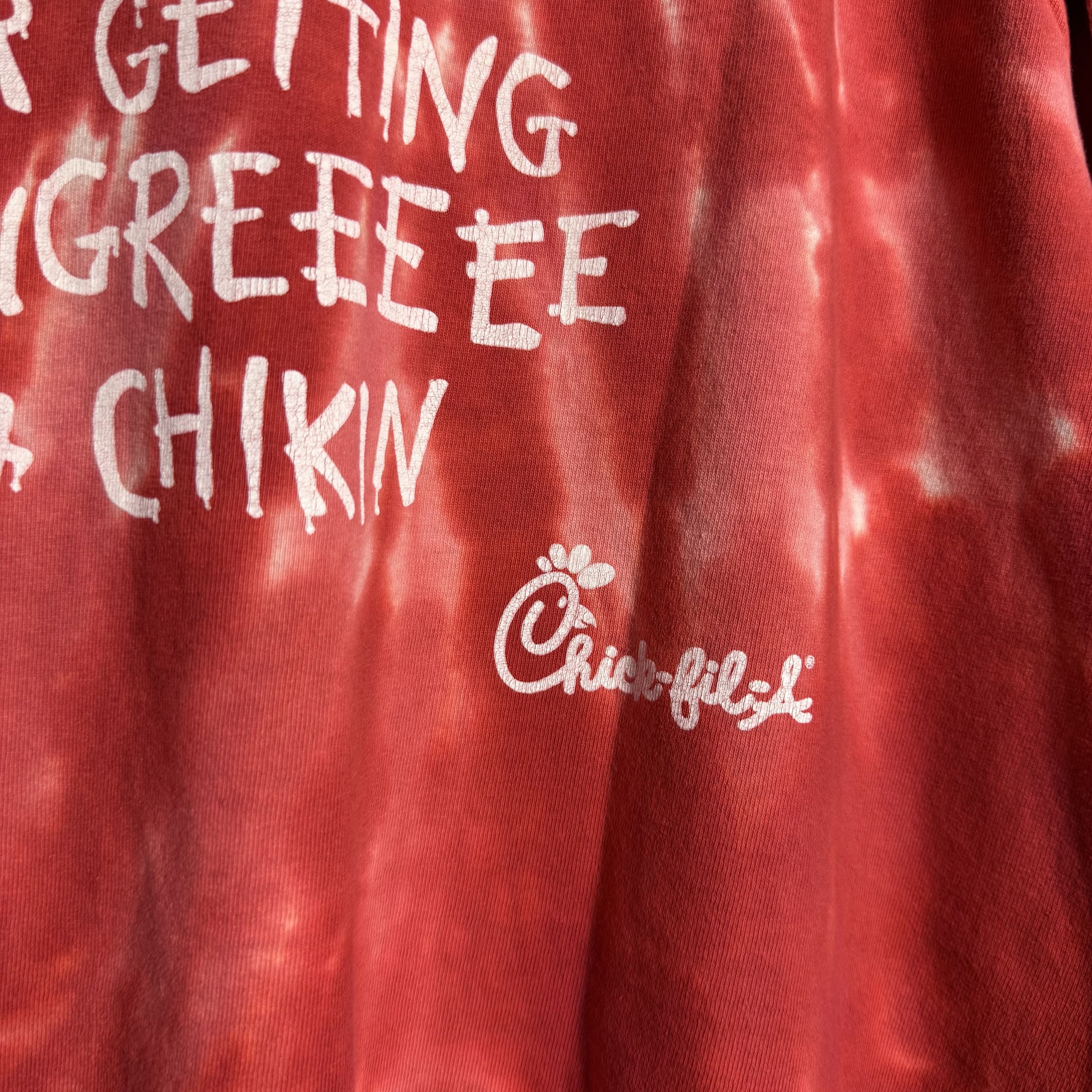 Liquid Blue 🔥RARE🔥Vintage 90s Liquid Blue Chick-Fil-A Tie Dye T-shirt Size US L / EU 52-54 / 3 - 3 Thumbnail