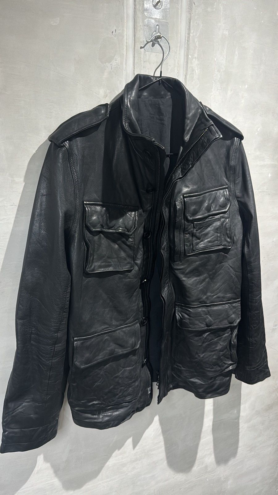 Japanese Brand Attack The Mind 7 Tactical Oxhide Leather Jacket Size US L / EU 52-54 / 3 - 11 Thumbnail