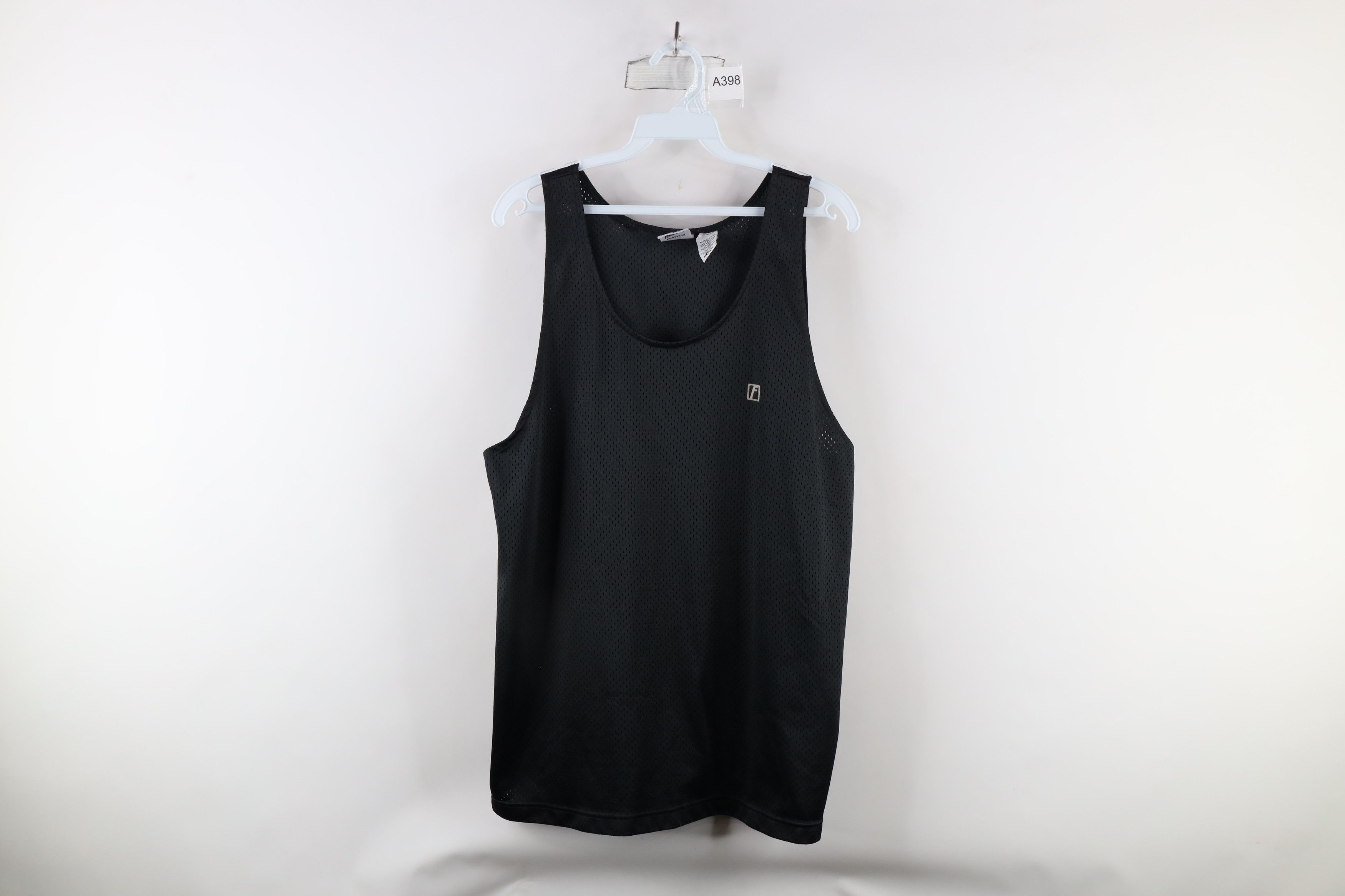 Vintage Vintage 90s Streetwear Mesh Tank Top Jersey T-Shirt Black Size US M / EU 48-50 / 2 - 1 Thumbnail