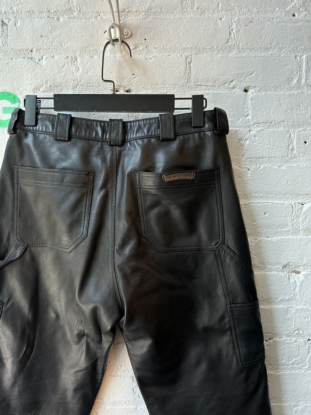 Chrome Hearts CHROME HEARTS LEATHER FLUR KNEE PANTS Size US 27 - 3 Thumbnail
