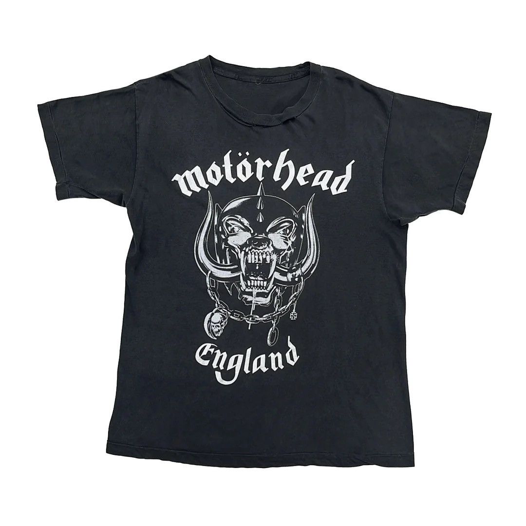 image of Band Tees x Tour Tee Motörhead 91 90's VTG Lights Out Over Europe Tour Band Tee in Black (Size Larg
