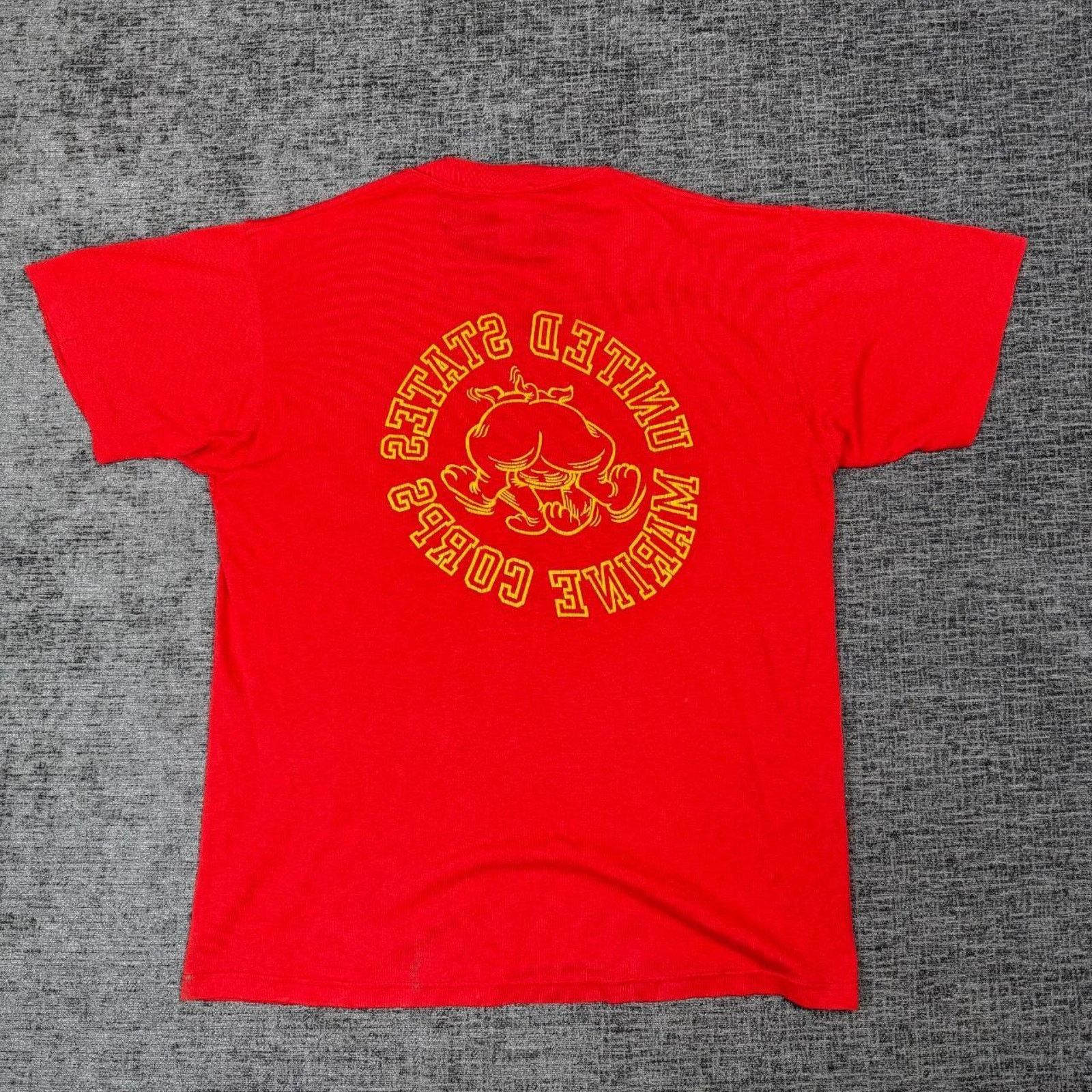 Other 1980’s United States Marine corps paper thin vintage tee Size US L / EU 52-54 / 3 - 4 Thumbnail