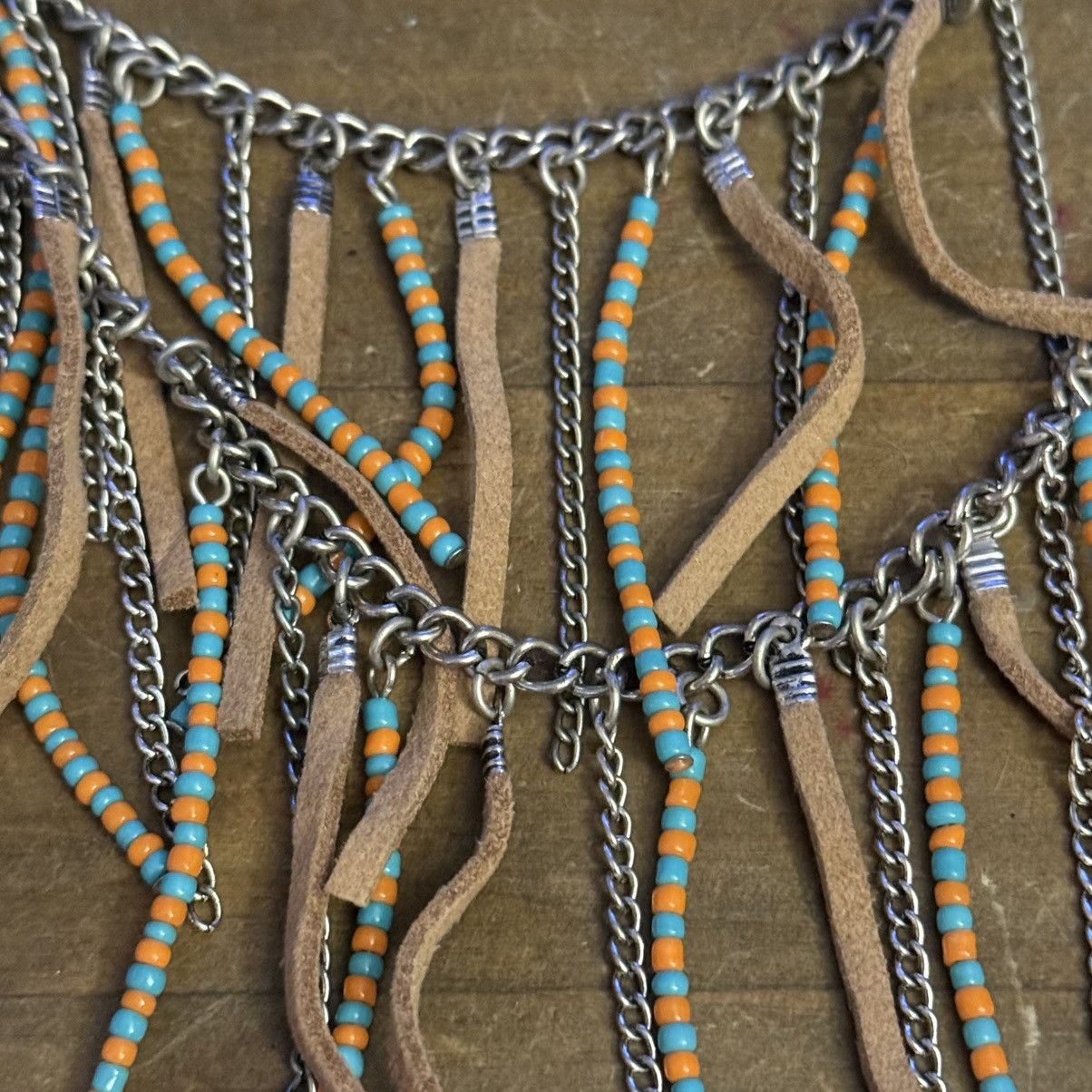 Other Southwestern beaded suede fringe layered necklace Size ONE SIZE - 4 Thumbnail