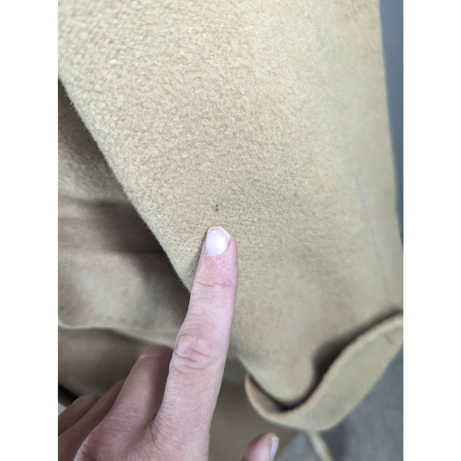 Camel VINTAGE Fur Trim 100% Camel Hair Long Trench Pea Coat Jacket Large 14/16 Beige Women Coat Size L / US 10 / IT 46 - 7 Thumbnail