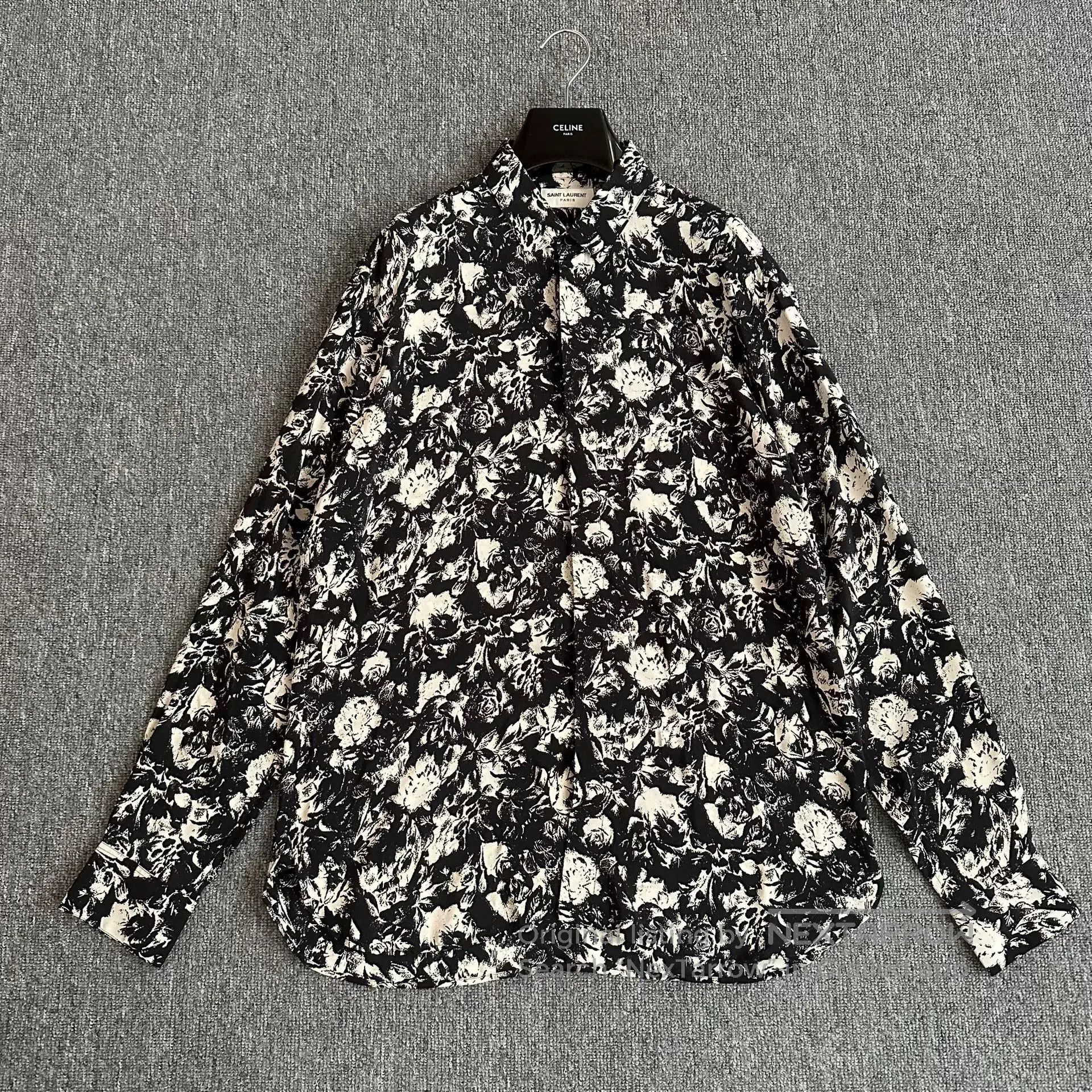 Saint Laurent Paris Saint Laurent French Rose Print Shirt. Size US XXS / EU 40 - 1 Thumbnail