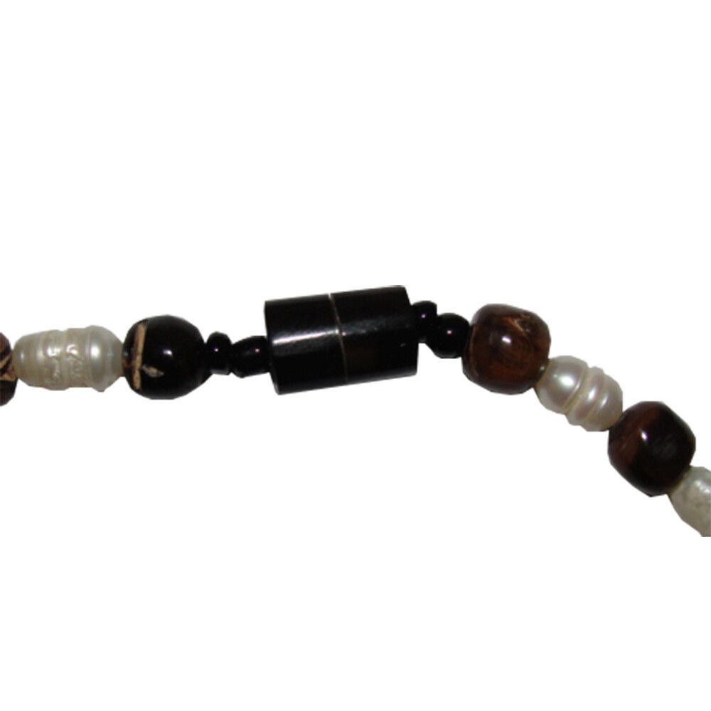 Handmade Mexican Black Coral Bead and Freshwater Pearl Bead Necklace Size ONE SIZE - 5 Thumbnail