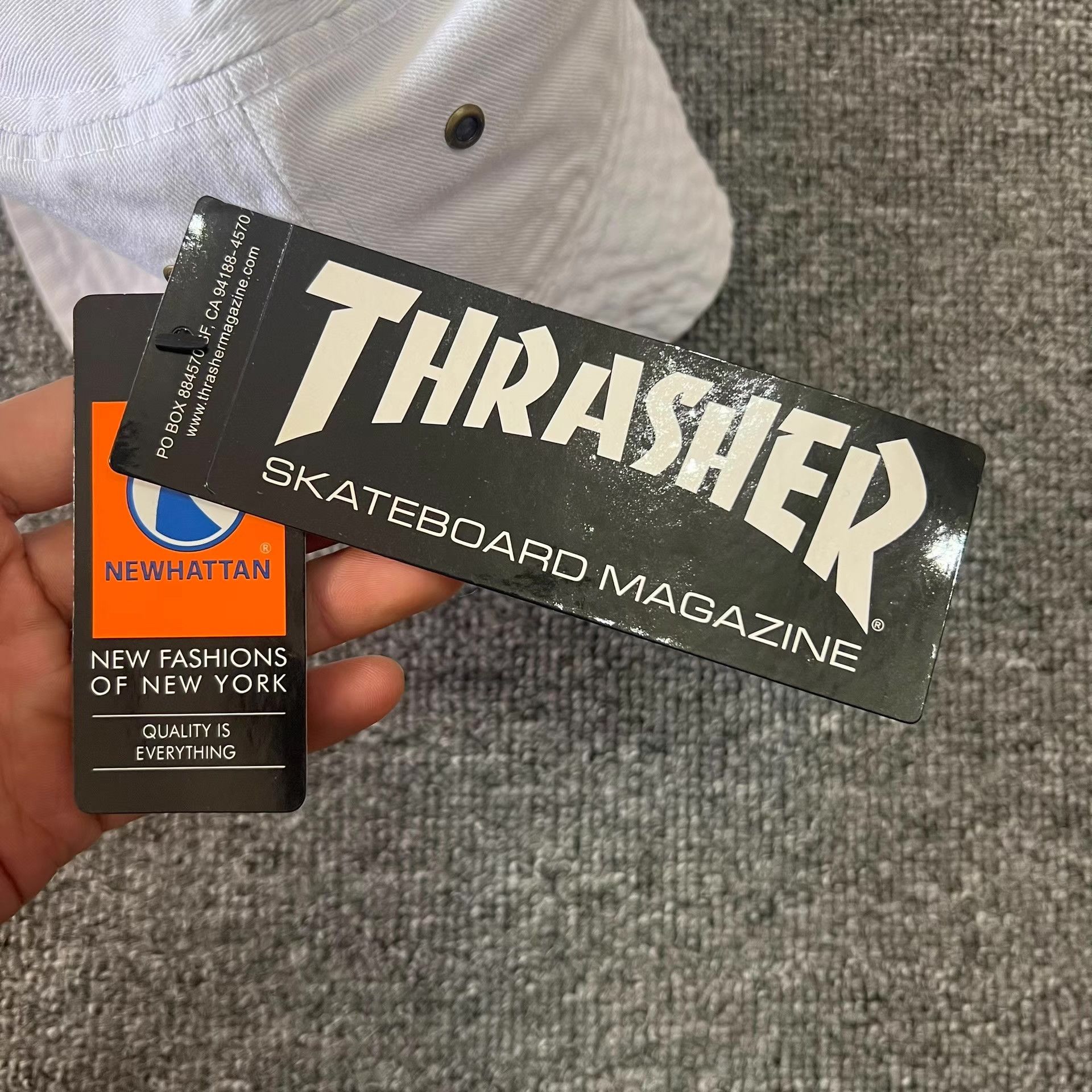 Thrasher THRASHER x Newhattan Classic Embroidered Bucket Hat Q7 Size ONE SIZE - 5 Thumbnail