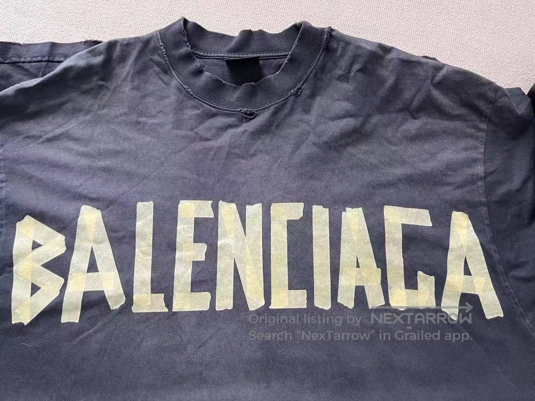 Balenciaga Balenciaga Printed Loose Short Sleeve T-Shirt. Size US L / EU 52-54 / 3 - 3 Thumbnail