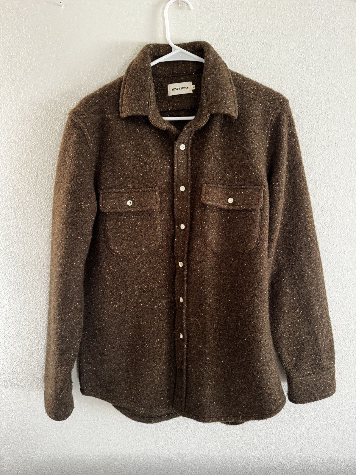 Taylor Stitch The Leeward Shirt - Chocolate Donegal Size US M / EU 48-50 / 2 - 1 Thumbnail